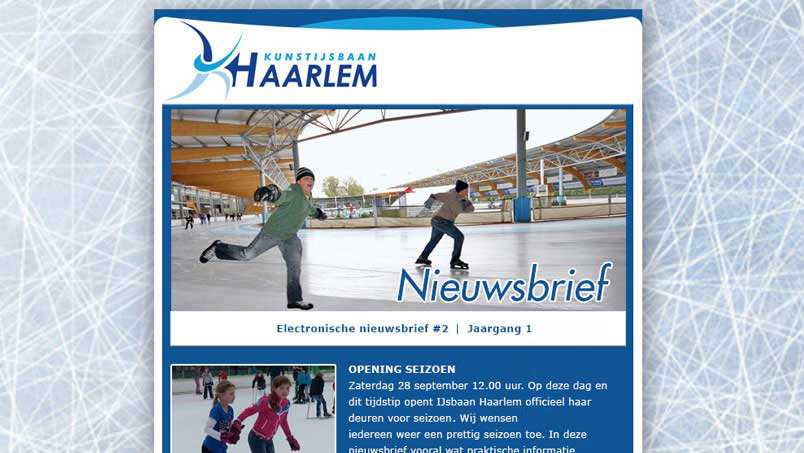 Nieuwsbrief - Kunstijsbaan Haarlem, Haarlem