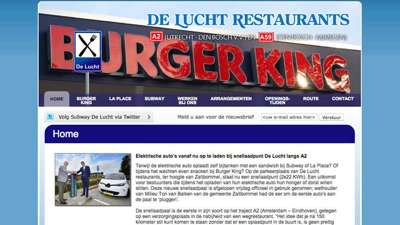 Website - De Lucht Restaurants, Bruchem